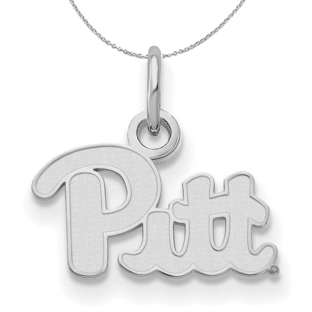 Sterling Silver U. of Pittsburgh XS (Tiny) 'Pitt' Necklace - 24 Inch